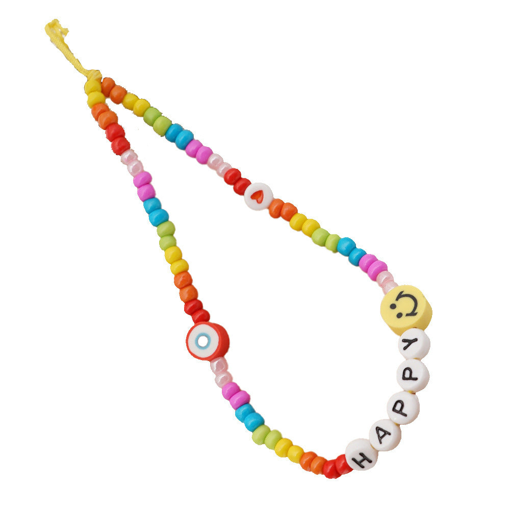 Wholesale Acrylic Ball Nylon Phone Lanyard